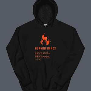 Burning Hands Hoodie Black