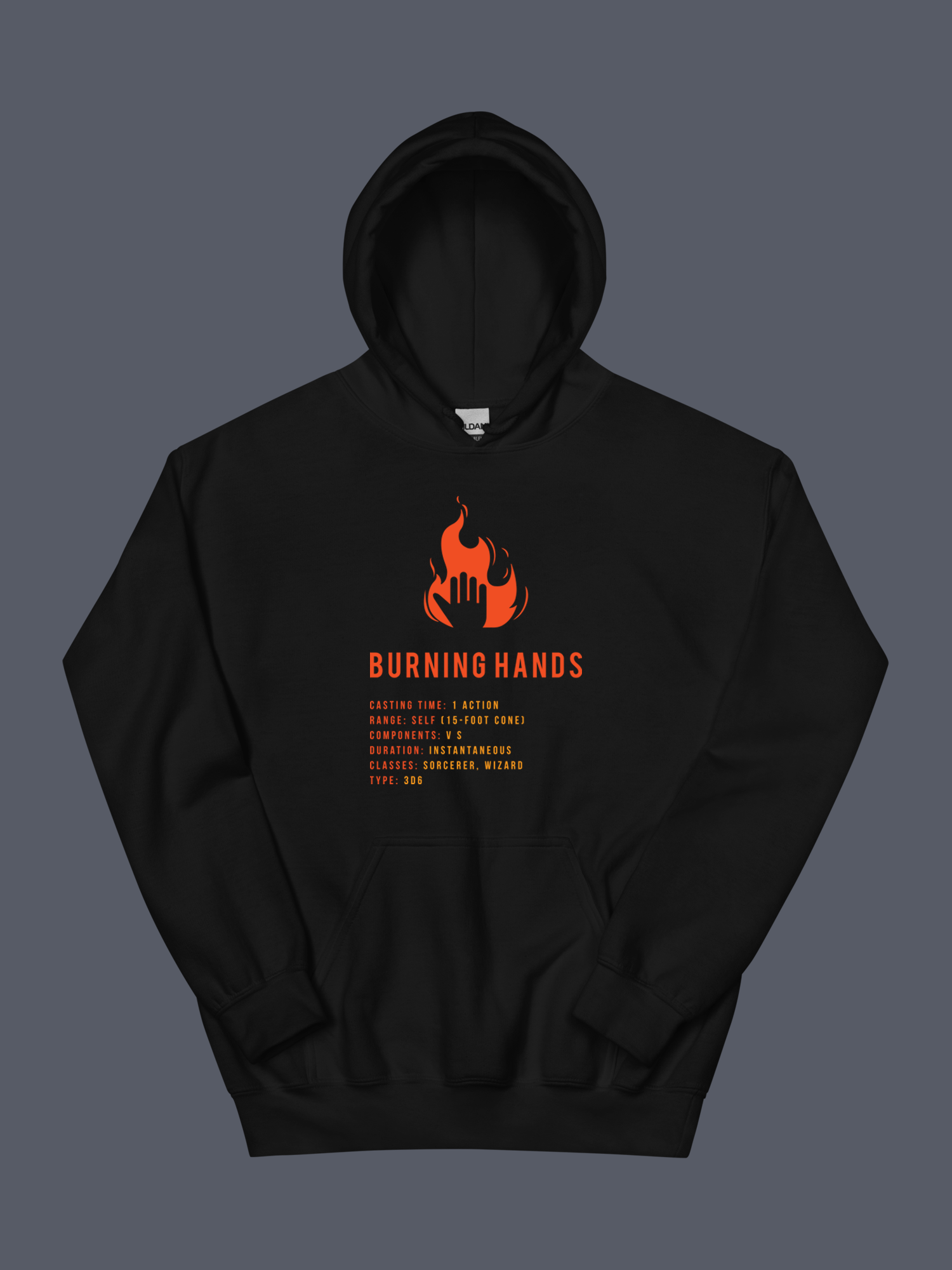 Burning Hands Hoodie Black
