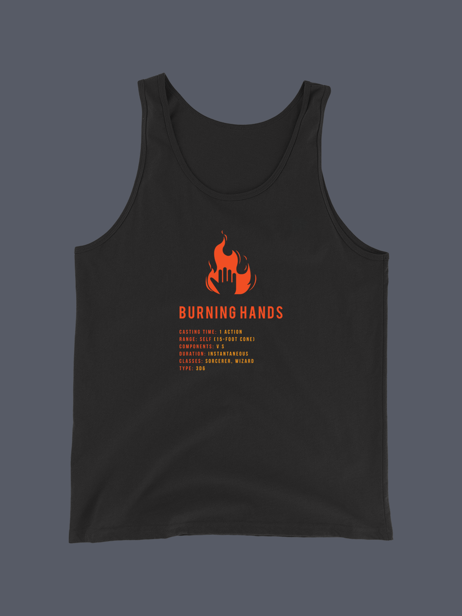 Burning hands Vest Black hands Vest Black