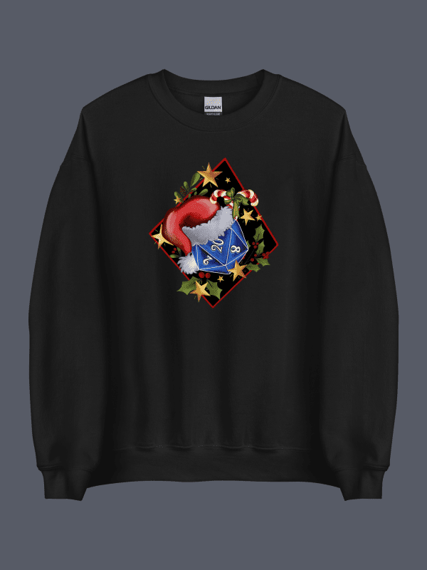D20 Xmas Sweatshirt Black