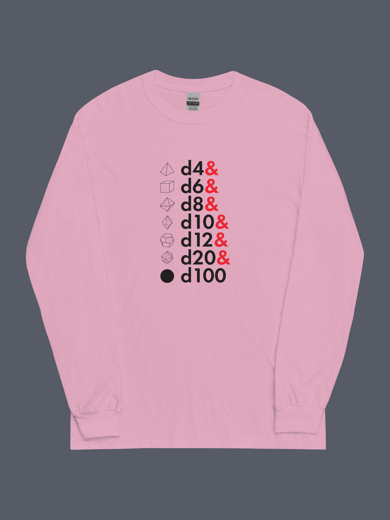 D4To100 Long Sleeve Tee Pink