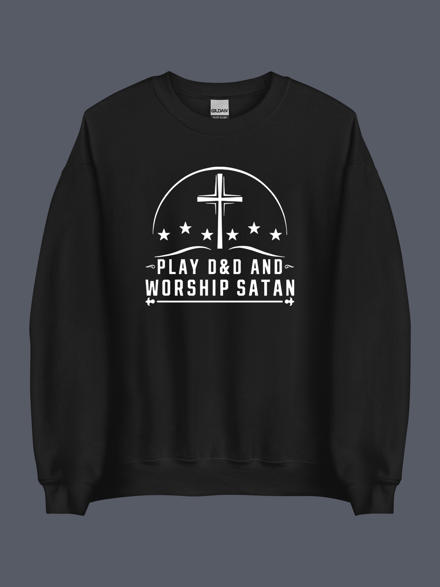 Play DnD & Worship Satan Sweatshirt Black