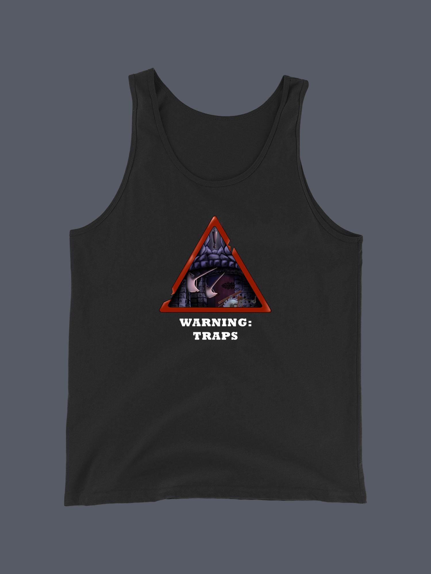 Warning Traps Black Vest