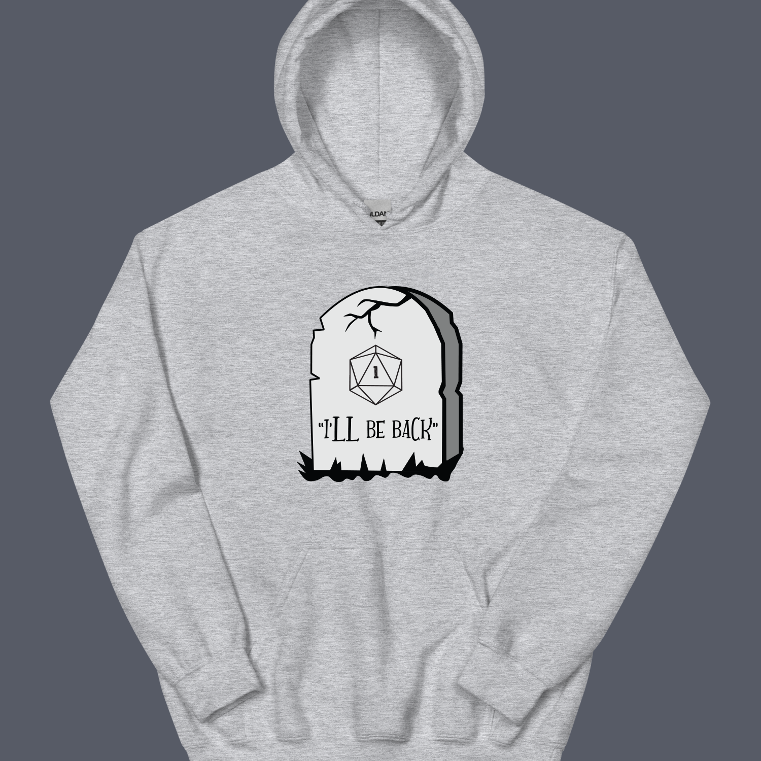 Ill Be Back Hoodie Grey